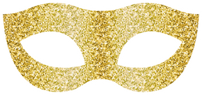 Gold Glitter Mask